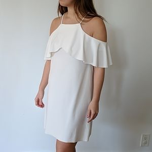 Zara Off White Off Shoulder Dress